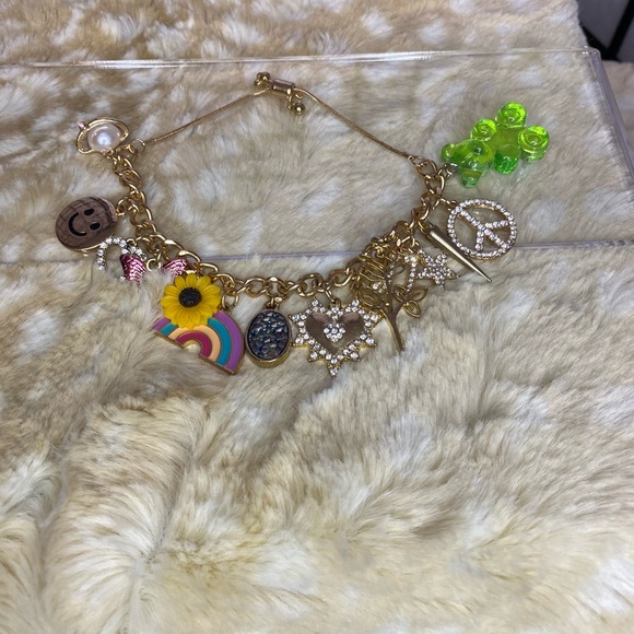 Peace, Love & Happiness Charm Bracelet - Picture 3 of 7